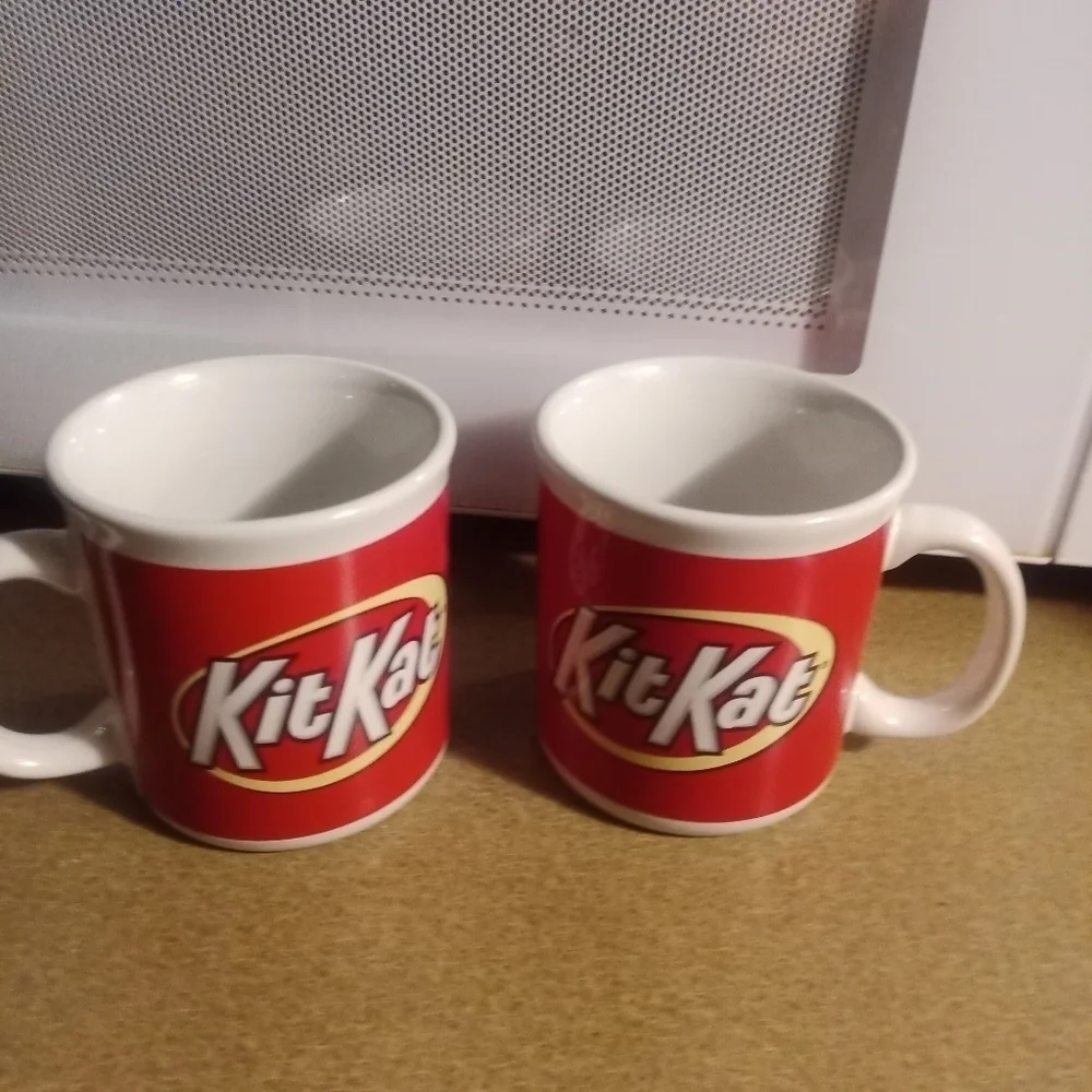 Pair Of Kit Kat Coffee Mugs